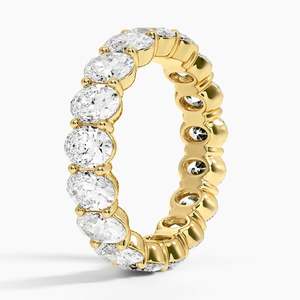 แหวนทองคำขาวประดับเพชรแล็บโกรว์ IGI Certified ทรง Eternity แบบ Bezel Setting สำหรับผู้หญิง เครื่องประดับคลาสสิกคุณภาพสูง - Product Image 2