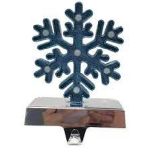Support de chaussettes de Noël moderne en métal lesté pour cheminée, décoratif, émaillé vert, avec crochets - Product Image 5