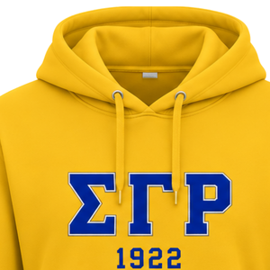 Sudadera con Capucha Universitaria para Mujer Sigma Gamma Rho, Sudadera Amarilla con Gráfico de Hermandad Griega, Ropa Casual para el Campus y la Calle, Personalizada - Product Image 6