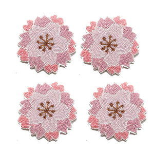 Modern Home Accent Traditional Premium Beaded Cup Coasters <b>Table</b> <b>Protection</b> for Special Occasions Premium Promotional Coasters - Product Image 2