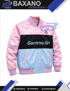 Chaqueta Deportiva Bordada de la Hermandad Gamma Phi Delta para Mujer, Ropa Griega Vintage Rosa y Azul, Chaqueta Deportiva GPD - Product Image 5