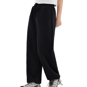 กางเกงวอร์มขายาวทรงตรงผ้าโพลีเอสเตอร์/คอตตอนสีพื้นสไตล์อเมริกัน เอวยางยืด ทรงหลวม ขากว้าง เหมาะสำหรับเล่นกีฬาและสวมใส่ลำลอง - Product Image 3