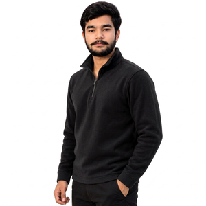 Wholesale <b>Half</b> <b>Zip</b> <b>Sweatshirt</b> Factory Loopback French Terry <b>Sweatshirt</b> Luxury Fashion <b>Half</b> <b>Zip</b> <b>Sweatshirt</b> - Product Image 2