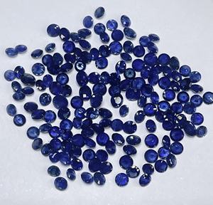 พลอยไพลินสีน้ำเงินคุณภาพเยี่ยม 100% จากธรรมชาติ ขนาด 2-3 มม. รูปทรงกลม สีน้ำเงินรอยัล สำหรับทำเครื่องประดับ - Product Image 2