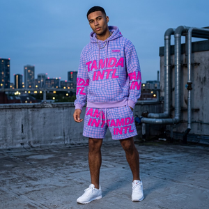 Ensemble survêtement avec sweat-shirt oversize et short de jogging |   Ensemble de survêtement en molleton personnalisé 2 pièces avec capuche - Product Image 3