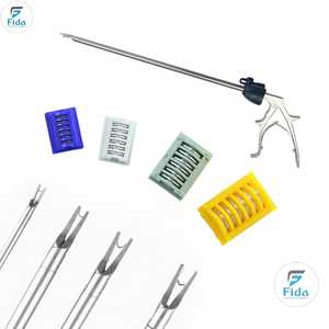 Fida คลิปหนีบผมแบบใช้แล้วทิ้งสำหรับการผ่าตัดเพื่อสุขภาพทำจาก ISO13485สแตนเลสสตีลแบบ Laparoscopic - Product Image 1