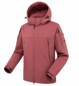 Chaqueta SoftShell al por mayor de marcas estadounidenses, chaqueta de senderismo ligera, chaqueta transpirable, logotipo personalizado, MOQ bajo - Product Image 5