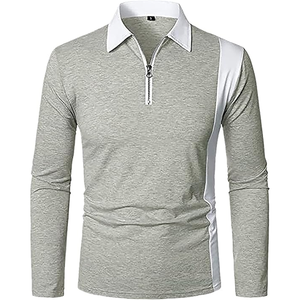 Polo respirant d'été à fermeture éclair en coton de haute qualité pour hommes, chemises polo décontractées - Product Image 2