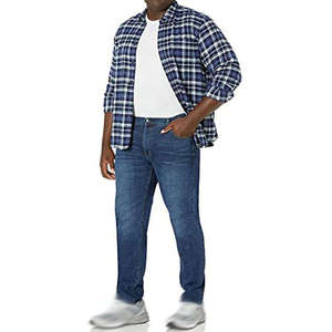 Jeans Casuales Ligeros de Mezclilla para Hombre, Transpirables, Ecológicos, con Cierre de Botones, Acabado Limpio, Lavado Claro, Hechos en Pakistán - Product Image 3