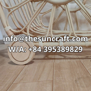 Poussette vintage en rotin pour poupées, poussette pour poupées de 10 ans, jouet pour enfants, poussette pour poupées bébés, vente en gros, usine du Vietnam - Product Image 3