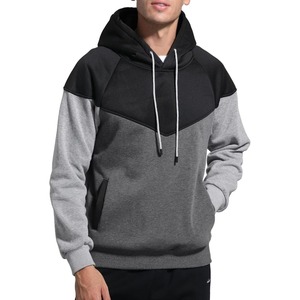 <b>Men's</b> Color Blocking Hooded Sweatshirt Raglan Sleeve French Terry Casual Autumn Wear with Pocket Regular Fit For <b>Men</b> - Product Image 6