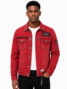High Quality <b>Men</b> <b>Denim</b> <b>Jacket</b> Vintage Inspired Look Comfortable Fit Durable Construction Perfect For Casual Streetwear Fashion - Product Image 1