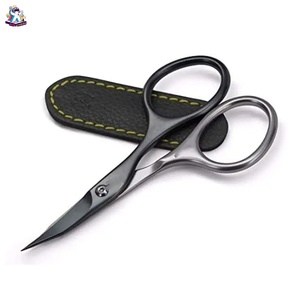 Ciseaux à cuticules Ryzer Studio en acier inoxydable, pointe acérée, manche rose avec étui en cuir, pour manucure à domicile et outil de beauté - Product Image 5
