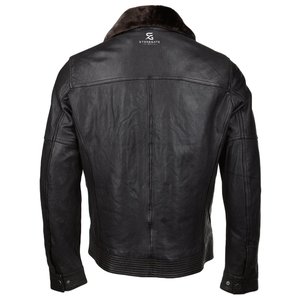 Veste en cuir pour homme de qualité supérieure, véritable peau de mouton, manteau bomber d'hiver, coupe ajustée, style moto, fermeture éclair sur le devant, design avec poches - Product Image 4