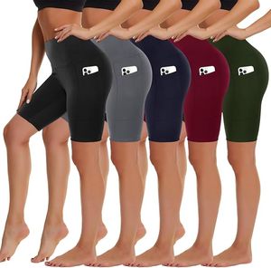 Custom Women's High Waist Biker <b>Shorts</b> <b>Phone</b> <b>Pockets</b> | Breathable Yoga Gym Compression <b>Shorts</b> | Eco-Friendly OEM Activewear - Product Image 1