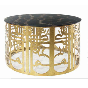 Modern Round Coffee <b>Table</b> Set With Marble Top Gold Metal Frame Contemporary Living Room Furniture <b>Nesting</b> Design - Product Image 3