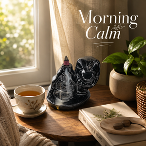 Luxury <b>Elephant</b> Ceramic Backflow Incense Burner Waterfall Smoke Cascade Holder | Zen Meditation Home <b>Decor</b> OEM Manufacture India - Product Image 3