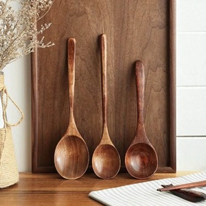 Best Selling Reusable Kitchen Comfortable Handle Wooden <b>Spoon</b> <b>serving</b> <b>Spoon</b> Coffee Honey Mixing <b>Spoon</b> - Product Image 2