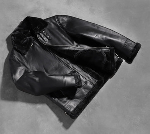 Unisex Stand Genuine Leather Waterproof <b>Jacket</b> 2026 Winter New Business Casual <b>Fleece</b>-<b>lined</b> Standard High Street Style Front - Product Image 6