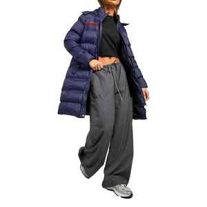 Nouvelle veste matelassée courte à capuche réversible pour femme, taille haute, avec fermeture éclair, logo, pliable et portable, collection hiver 2019 - Product Image 1