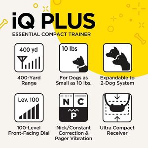 Dogtra iQ Plus Rechargeable Waterproof Remote <b>Dog</b> Training <b>E</b>-<b>Collar</b> with 400 Yard Range - Product Image 5