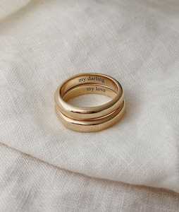 Bagues de mariage solitaires en diamant de laboratoire rond de 3,5 mm, serties en clos, minimalistes, modernes, délicates, de luxe, en or massif 14 carats, vente en gros - Product Image 4