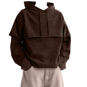 Sweat-shirts à capuche surdimensionnés pour hommes, en molleton de coton épais de haute qualité 500 GSM, avec logo personnalisé, style streetwear - Product Image 4