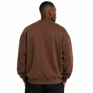 Sweat-shirt à col montant pour homme avec broderie personnalisée en twill, 100% coton, sweat-shirt à col montant pour fraternité - Product Image 3