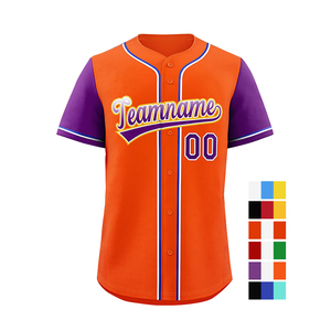 Maillots de baseball personnalisables en twill uni pour hommes avec graphiques entièrement sublimés, broderie 3D, séchage rapide et respirants – Vente en gros - Product Image 6