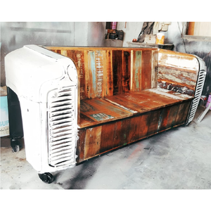 Reproduction Tractor <b>Sofa</b> <b>Bench</b> Vintage Old Tractor Wood Seating Furniture Industrial Style Bulk Wholesale Export Supplier - Product Image 3