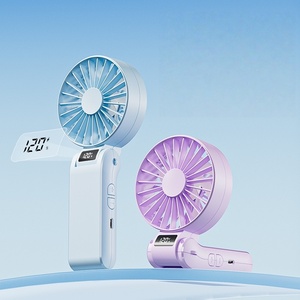 High-Speed <b>Foldable</b> Wearable Handheld Fan Brushless Motor USB Rechargeable 1800mAh Battery ABS Eco-Friendly Plastic Material - Product Image 3