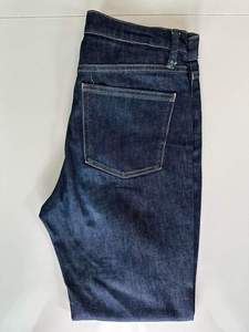 Jean évasé décontracté pour homme, taille mi-haute, en denim uni, style urbain européen et américain, été, élastique, imperméable et respirant - Product Image 1