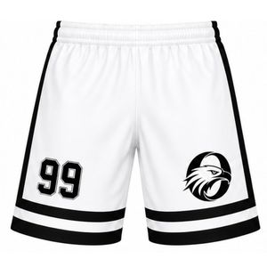 Men White Sublimated Ice Hockey Set Jersey Shorts Polyester Striped <b>Athletic</b> Sports Outfit Team Match Wear Apparel - Product Image 4