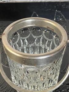 Seau à glace compact en verre avec poignée en métal pour bar, club ou usage domestique – Refroidisseur de boissons, vin, bière et champagne – Accessoire de fête - Product Image 6