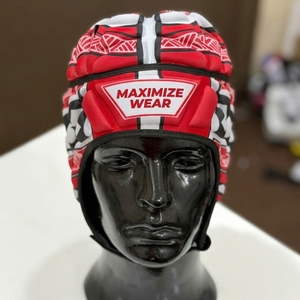 Protection de tête de rugby, couleur unie, tissu poly, design matelassé, 7 aérations, impression par sublimation personnalisée, casque de sport unisexe - Product Image 1