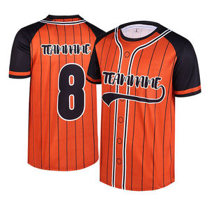 Top Quality Custom Sublimation Baseball Jersey Breathable Mesh Embroidered Pullover Sports Uniform Shirt - Product Image 1