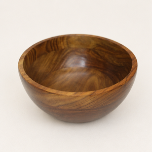 Tazón de Madera Artesanal Ecológico para Servir Ensaladas y Frutas, para Cocina Moderna, con Acabado Natural Pulido, Vajilla para el Hogar - Product Image 3