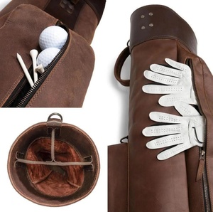 Bolsa de Golf Hecha a Mano en Cuero de Grano Completo |   Transportador de Estilo Vintage - Product Image 3
