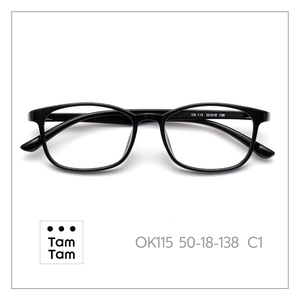 Tam Tam OK115 Rectangle Full-Rim Eyeglasses <b>Frames</b> Purple-Violet Unisex Adult Anti-Uv Lightweight Vision Correction - Product Image 4