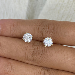 IGI Graded Lab Created Diamond Earrings 10k 14k 18k Solid Gold Drop Design Handcrafted In Yellow Rose White Gold Jewelry Pieces - Product Image 4