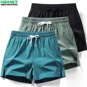 Pantalones Cortos Deportivos Casuales para Hombre NAIMAT, Negros, de Secado Rápido, Cintura Elástica, 100% Poliéster Tejido - Product Image 5