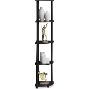 5-Tier <b>Corner</b> Bookshelf with Open <b>Storage</b> Shelves for Living Room Home Office Bedroom Garage - Product Image 4