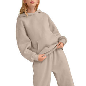 Sudadera con Capucha Oversize Gris para Mujer, Personalizable con Logotipo, Nueva, Casual, de Forro Polar Grueso, Venta al por Mayor - Product Image 4