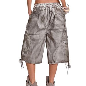 Custom Mens Camo Cargo Denim Shorts Rhinestone Studded Crystal Army Green <b>Camouflage</b> Baggy Y2K Streetwear Loose Fit Jorts Shorts - Product Image 4