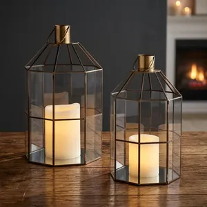 Lanterne en fer unique très vendue pour la décoration de Noël à la maison, imperméable et faite à la main, écologique, a R International AR-1038 - Product Image 6