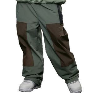 Waterproof Snowboard <b>Pants</b> Men Women High Quality Breathable Windproof <b>Thermal</b> Insulated Color Block Baggy Winter Ski Trousers - Product Image 5