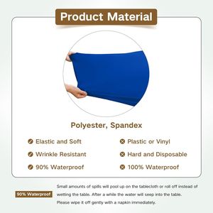 Copritavolo Quadrato Elastico in Spandex, Tovaglia Aderente Estensibile per Casa, Feste, Cucina, Sala da Pranzo - Product Image 2