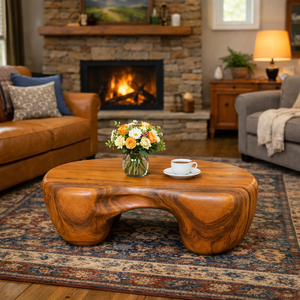 Wholesale Modern Solid Wood Coffee Table Living Room Handmade Natural Wood Eco-Friendly Durable Decor Unique Design - Product Image 1