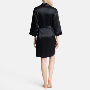 Bata de Peluquería Negra Personalizada a Bajo Precio, Uniforme de Cliente para Salón de Belleza, Kimono de SPA - Product Image 2