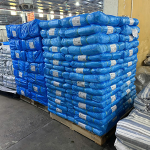 Bâche en PE bleue durable, imperméable, résistante aux UV et aux déchirures, pour la construction, l'agriculture et les camions - Product Image 3